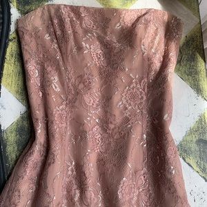 Vintage BCBG lace Prom dress nude pink color in a size 8